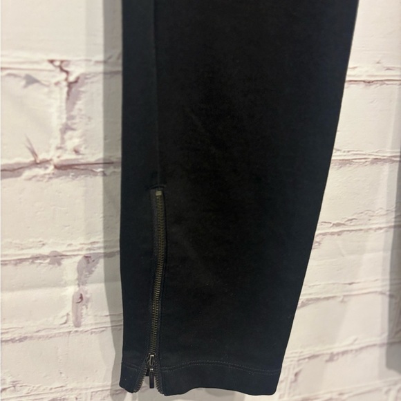 Eileen Fisher black pull-on ponte ankle-zip leggings size XS - Picture 3 of 5